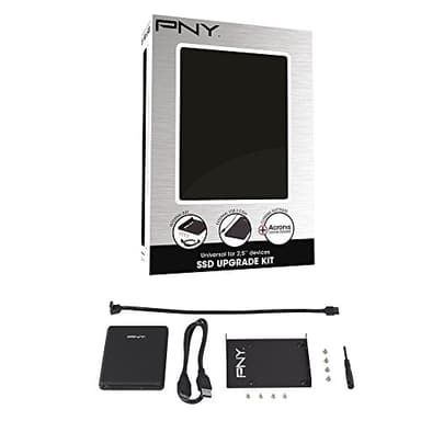 .xls PNY SSD Accessories Kit for SSD or HDD 2.5 "internal bay, USB 3.0 Enclosure and cloning software