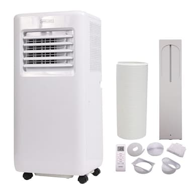 Olsen & Smith 3-in-1 Portable Air Conditioning Unit, AC Air Con Conditioner Cooler On Wheels with Cooling, Fan & Dehumidifier Functions, Window Kit, 24H Timer & Remote Control (7000-BTU)