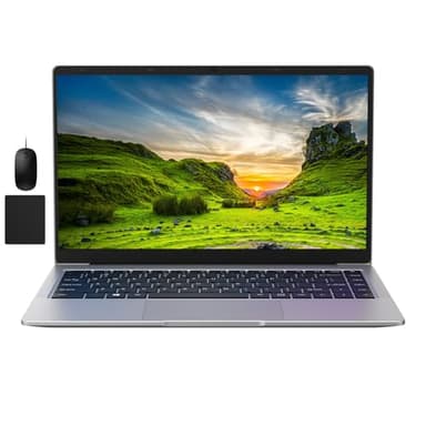 WITECOR 14 Inch Laptop, Intel Celeron N4120, 256 GB SSD, 16 GB RAM, 1920 x 1080 FHD IPS Display, 5G WiFi, USB 3.0, Dual Speakers, Mouse and Mouse Pad Included