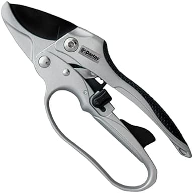 Darlac Dual Action Garden Pruner – Dual Mechanism Feature for Differing Cut Sizes – Razor Sharp Ratchet Pruner with Finger Guard - SK5 High Carbon Steel Blade