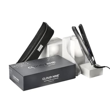 CLOUD NINE The Original Iron Grey Hair Straightener Starlight Grey | Variable Temperature Control Quick Heat Touch Technology Ceramic Floating Plates Spring Flex Styling | Smooth Sleek Results
