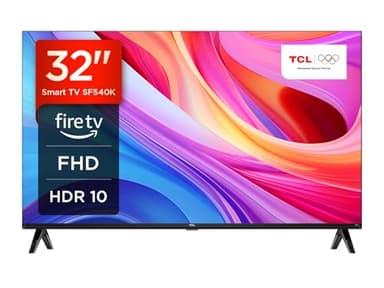 TCL 32SF540K 32-inch FHD Smart Television - HDR & HLG-Dolby Audio-DTS Virtual X/DTS-HD-Metal Bezel-less-Dual-band Wifi 5-with Fire OS 7 system