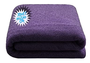 Extra Large Super Jumbo Bath Sheet (100 x 200 cm -600gsm) 100% Egyptian Combed Cotton Towel Super Soft Big Bath Sheet Hotel Quality Towels (Purple, Cotton)