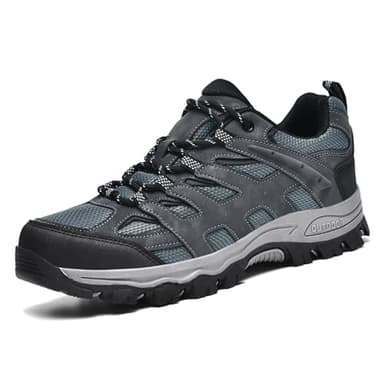 Unitysow Hiking Shoes Men’s Walking Boots Trainers Outdoor Backpacking Trekking Shoes Camping Climbing Shoes,Grey,5 UK