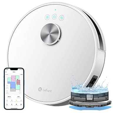Lefant M1 Robot Vacuum and Mop 2-in-1 with LiDAR Navigation, Powerful Hoover with Deep Clean, Multi-Level Mapping, Virtual Zones, Wi-Fi/App/Alexa Control, Ideal for Pet Hair, Carpets and Hard Floors