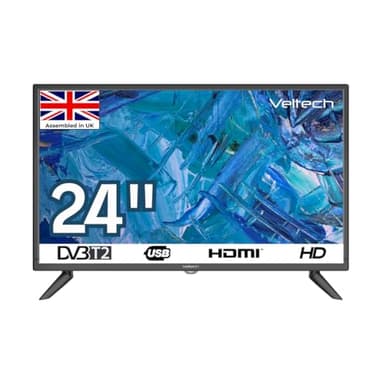 VELTECH 24 Inch HD Ready LED TV Home Theater with Freeview HD,2 x HDMI,HD DolbyDigital Audio TV,USB Record and Media Player