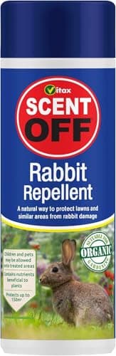 Vitax Rabbit Repellent 500g – Natural Animal Deterrent for Lawns & Gardens, Organic Safe, 12% Nitrogen Boost, Child & Pet Friendly, Covers 150m²