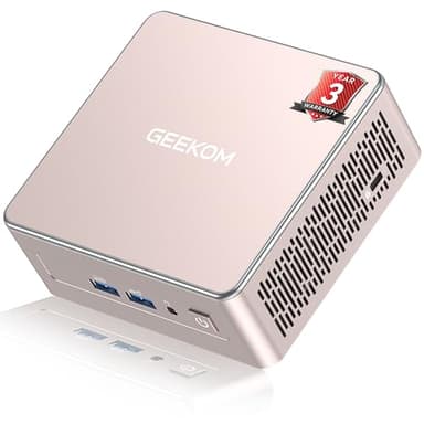GEEKOM [Dominant Performance] A5 Mini PC Windows 11 Pro, with AMD Ryzen 7 5825U (Beat N95/N97, Up to 4.5GHz) 16GB DDR4 & 512GB PCIe NVMe SSD, Vega 8 Graphics/8K UHD/WiFi 6/BT 5.2/Ultra-Quiet Cooling
