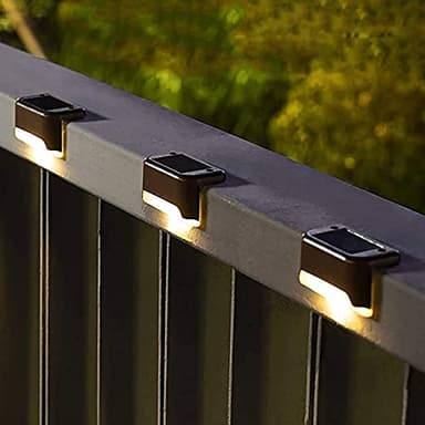 Solpex Solar Deck Lights, 12 Pack Solar Lights for Outdoor, Waterproof for Outdoor Stairs, Step, Fence, Yard, Patio, Pathway(Brown Warm White)