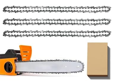 3 Pack Chainsaw Chain for 16 Inch (40cm) Bar, 57 Drive Links, 3/8" LP 0.050" Gauge, Replacement Chain fits for Titan, Black & Decker, Einhell, Ryobi, Oregon and More (91PJ057X) and Other Chainsaws