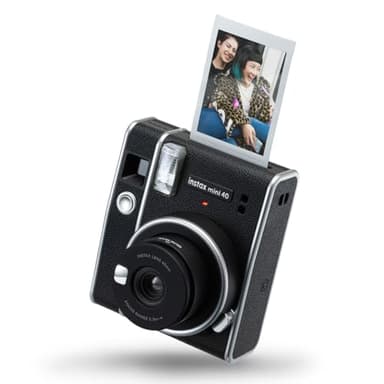 instax mini 40 instant film camera, easy use with automatic exposure, Black