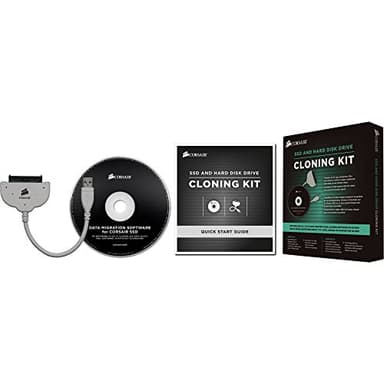 CORSAIR CSSD-UPGRADEKIT SSD and Hard Disk Drive (HDD) cloning kit with USB3.0 cable migration, Black