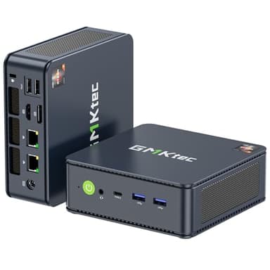 GMKtec AMD Ryzen 7 Mini PC Windows 11 Prro 5825U(beat Ryzen 7 5850U)(8C/16T 4.50Ghz) M5 Plus Dual LAN 2.5G Desktop PC, 16G DDR4 RAM 512GB PCle SSD, WiFi 6/USB3.2/USB-C/BT 5.2/DP/HDMI,Mini Computer