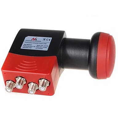 Maclean MCTV-671 High Gain Quad 4-Way LNB Lowest Noise Figure 0.1dB Sky HD Freesat Cable
