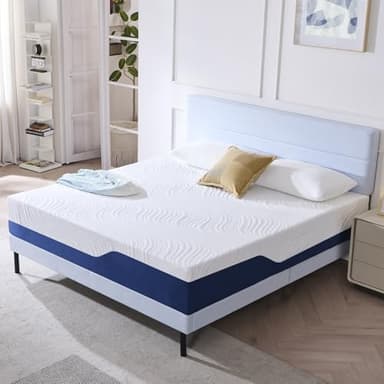 Hiimgo Double Mattress (135x190x20cm) – 20cm Medium Firm Memory Foam Mattress with Carved Knitted Cover for Pressure & Back Pain Relief