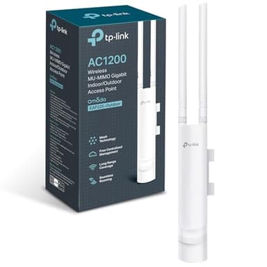 TP-Link EAP225-Outdoor Access Point, AC1200 Gigabit Outdoor Wifi Extender, Omada Mesh Wireless Access Points, Support Passive PoE, Waterproof, Controller Software, Centralized Cloud Management