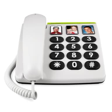 Doro PhoneEasy 331ph Big Button Corded Telephone for Seniors (White)