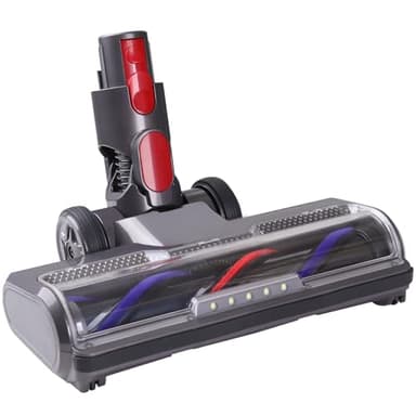 KENVOR Head Replacement Compatible with Dyson V7 / V8 / V10 / V11/V15, Floor Brush Turbine Brush Head with 5 LED Lights for Carpets and Hard Floors,Gray