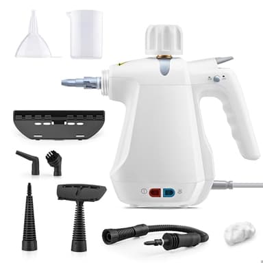 Warmiehomy Handheld Steam Cleaner, Multi Purpose Steam Cleaner with 9-Piece Accessories, Home Mini Hand Held Steamer, Portable Steam Cleaners for Sofa, Bathroom, Kitchen, Floor, Window, Carpet