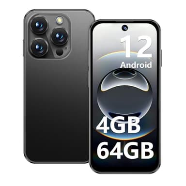 Upgraded Mini Phone 4G Mini Smartphone Unlocked 3.88" HD Full Screen 1950mAh Android 12,Dual SIM 4GB+64GB,World's Smallest Tiny Cell Phone 4G Small Mobile Phones for Kids GPS Face ID (Black)