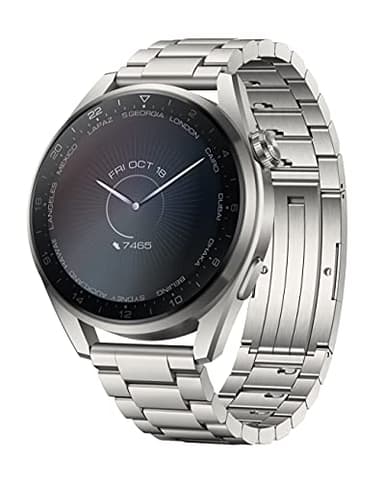HUAWEI WATCH 3 Pro - 4G Connected Smartwatch with All-Day Health Monitoring, Independent Calling, 24/7 SpO2 and Heart Rate Monitoring, Built-in GPS, Up to 21 Days Battery Life, Titanium Strap