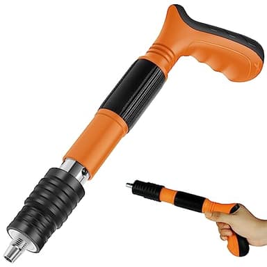 Mini Nail Gun Manual Wall Nail Fastening Tool 3 Gears Power Low Noise Air Nailer Machine Adjustable Cement Wall Nailer Hand Tool Lightweight for Woodworking Decoration