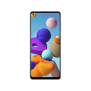 Samsung Galaxy A21s Android Smartphone, SIM Free Mobile Phone, White, (UK Version)