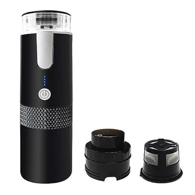 Portable Coffee Maker, 170ml(6oz) Electric Coffee Machine, American Coffee for Ground Powder and K-Cup Capsules USB Rechargeable Small Travel Coffee Maker for Outdoor Travel Car