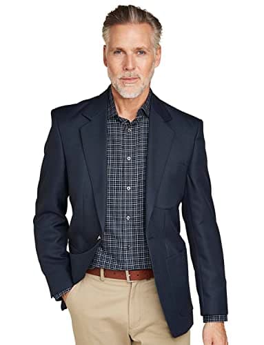 Mens Single Breasted Classic Oxford Blazer-Tailored/Full Fitting (Size: 48) (Colour: Navy)