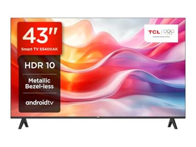 TCL 43S5400AK 43-inch Television, HDR, FHD, Smart TV Powered by Android TV, Bezeless design (Kids Mode, Dolby Audio, compatible with Google assistant)