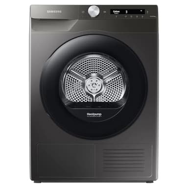 Samsung Series 5+ DV90T5240AN/S1 with OptimalDry™, Freestanding Heat Pump Tumble Dryer, 9 kg, Graphite, A+++ Rated, Decibel rating: 63, EU Acoustic Class: B