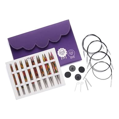 KnitPro Interchangeable Circular Knitting Needle Tips Deluxe Set - Symfonie (3.50-8.00mm), Purple