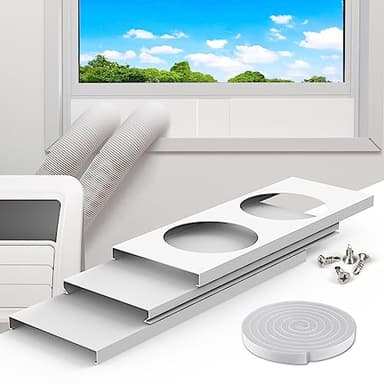 Air Jade Dual Hose Portable Air Conditioner Window Seal Kit, 5" Diameter AC Window Vent Kit for Dual Hose Portable Air Conditioner with 5" Diameter Vent Hose