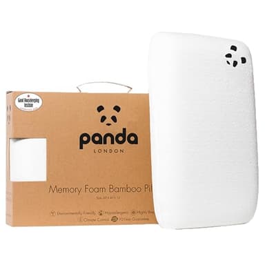 Panda London Bamboo Memory Foam Pillow - Orthopaedic Support, Bamboo Cover, 30-Night Trial