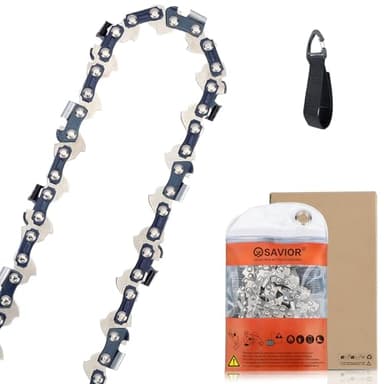 Savior Chainsaw Chain for 16 Inch (40cm) Bar, 57 Drive Links, 3/8" LP Pitch, 050" Gauge, Low-Kickback Saw Chain Compatible for Titan, Black & Decker, Ryobi, Oregon and More (91PJ057X)
