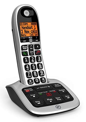 BT 4600 Cordless Landline House Phone with Big Buttons, Advanced Nuisance Call Blocker, Digital Answer Machine, Single Handset Pack