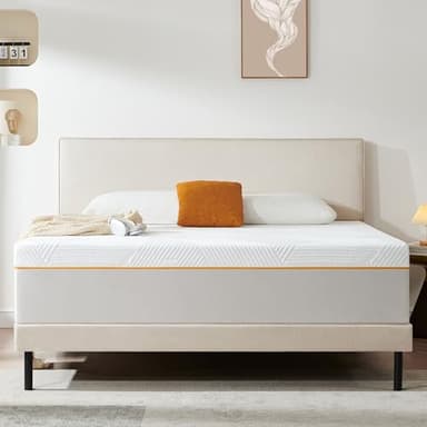 Sleremind Double mattresses, Double Memory Foam Mattress, High-Density, Hypoallergenic and Breathable Medium firm mattress, Mattress in a box (135×190×20cm)