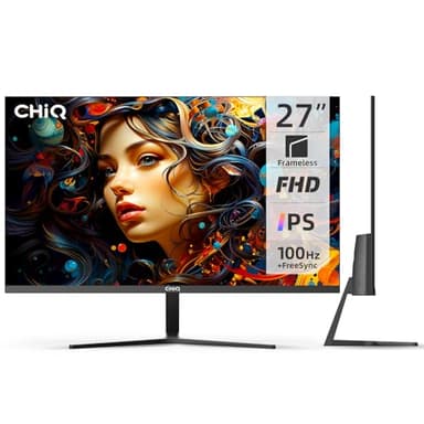 CHiQ 27F650R,27 Inch Monitor, PC Monitor, FHD(1920x1080), 100Hz, Ultra Slim, IPS, DC Dimming, Built-in Speaker, 99% sRGB, Type-C, HDMI, DP, VGA, 2024 New