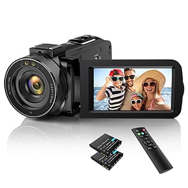 Video Camera FHD 1080P 36MP 30FPS Camcorder for YouTube, Video Camera Camcorder with IR Night Vision 16X Digital Zoom 3.0'' 270 Degree Rotation IPS Screen Vlogging Camera Recorder