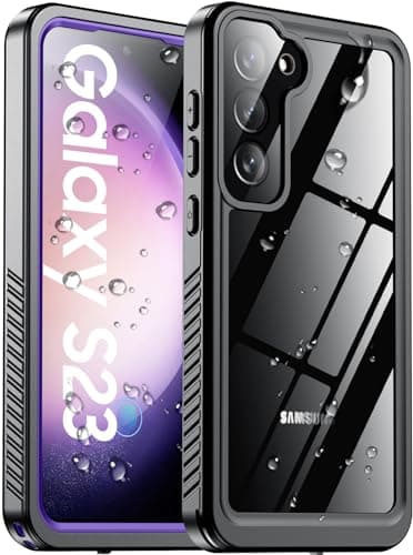 2025 New for Samsung Galaxy S23 Case Waterproof, [Military Grade Shockproof][Built-in Screen Protector & Glass Camera Protector][IP68 Underwater][Dustproof][Dropproof] Full Body Phone Case 6.1"