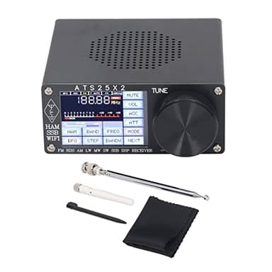 Radio Scanners Receivers, ATS25X2 DSP Multi Band Radio Receiver Digital FM MW SSB Shortwave Receiver with Aluminium Alloy Case for Outdoor Camping Home