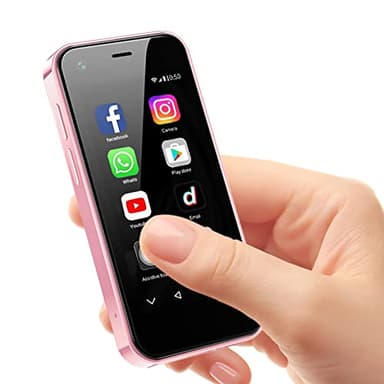 ZOKOE Mini Smartphone Kids Mobile Phone 2.5 inch screen Android 9.0 Quad Core 2GB RAM 16GB ROM 5.0MP No Contract Mobile Phone (Pink)