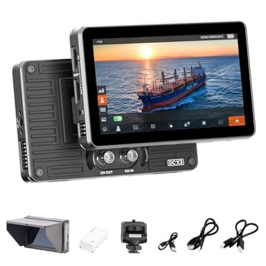 VILTROX DC-X3 2000Nits Camera Field Monitor Touchscreen with 6 Inch Full HD1920x1080 IPS 4K HDMI/3G-SDI Loop in/Out,3D LUTs Peaking Focus Assist, 160° Super Wide View Angle, Sunshade Hood, Battery