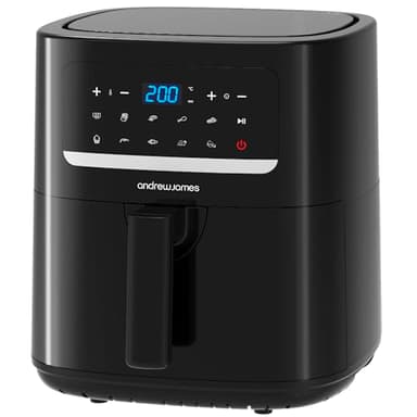 Andrew James 4.5L Air Fryer - Oil-Free Cooking for Healthier Meals, 10 Cooking Functions Including Frying, Baking, Roasting, and Grilling - Easy to Use Digital Air Fryer with LED Touchscreen Display