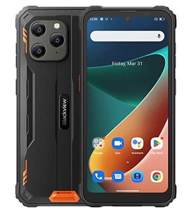 Blackview IP68 Rugged Mobile Phone BV5300 PRO, ArcSoft® 13MP+8MP, 7GB+64GB(1TB Extension), 3 Card Slot, Android 12 DUAL SIM Waterproof Smartphone Unlocked, 6.1'' HD+, 6580mAh Battery, GPS Orange