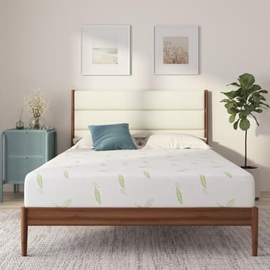 NapQueen Queen Size Mattress, 12 Inch Anula Green Tea Infused Memory Foam Mattress, Queen Size Mattress Bed in a Box, CertiPUR-US Certified Mattress