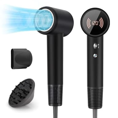 Chignon Professional Hair Dryer 1600W Lightweight Ionic Hair Dryer with Diffuser, Blow Dryer with Portable Features for Hair Care