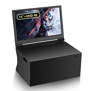 G-STORY 14‘’ Portable Monitor for Xbox Series X 4K Portable Gaming Monitor IPS Screen for Xbox Series X（not Included） with Two HDMI, HDR, Freesync Game Mode Travel (14“&4K For Xbox Series X)