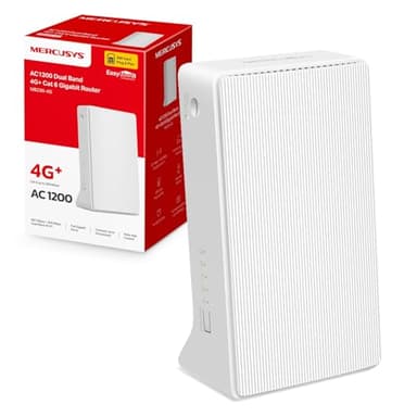 MERCUSYS MB230-4G AC1200 WiFi 4G+ CAT6 Router, 4G Router with Sim Slot, Dual Band, Gigabit Ethernet Port, Sim Card Router, TP-Link WiFi Router, Plug & Play, Superfast 4G+ LTE Speed, App Control