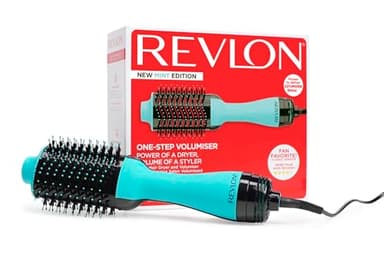 Revlon One-Step Hair Dryer and Volumiser - New Mint Edition (One-Step, 2-in-1 Styling Tool, Ionic and Ceramic Technology, Unique Oval Design, for Mid to Long Hair) RVDR5222MUKE